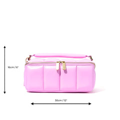 Pink Quilted Large Makeup Bag. Luxury Vegan Beauty Case, The BIGEE - ESTETIKA