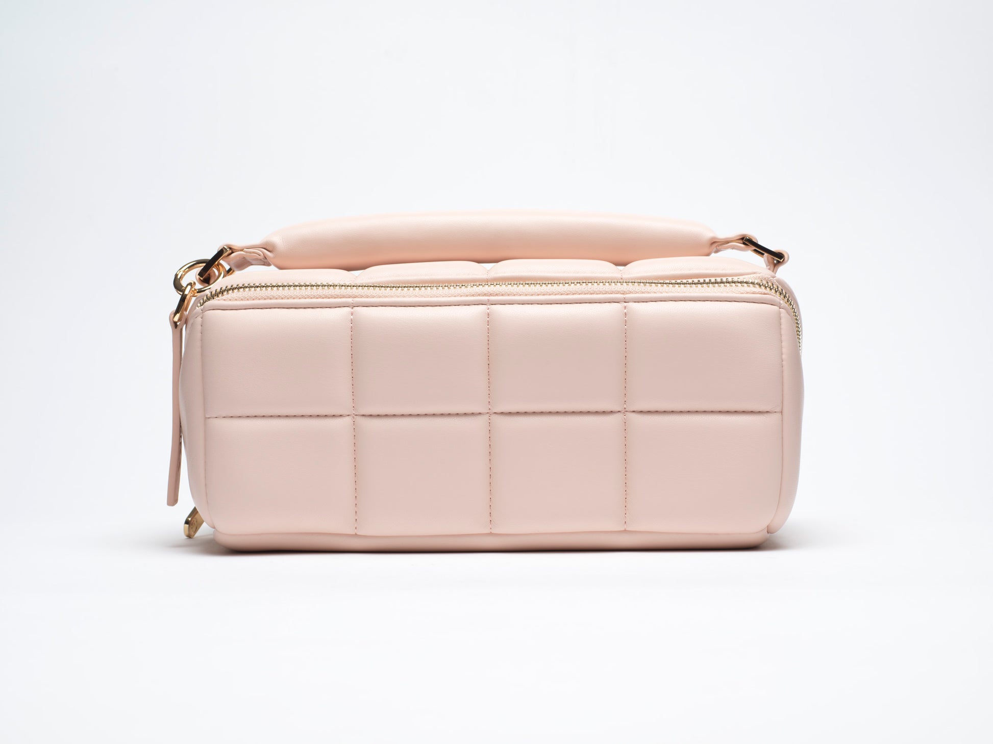 Blush Pink Quilted Makeup Bag. Luxury Vegan Cosmetic Case, The HOMEE