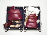MINEE Large Makeup Bag - Burgundy Pouch