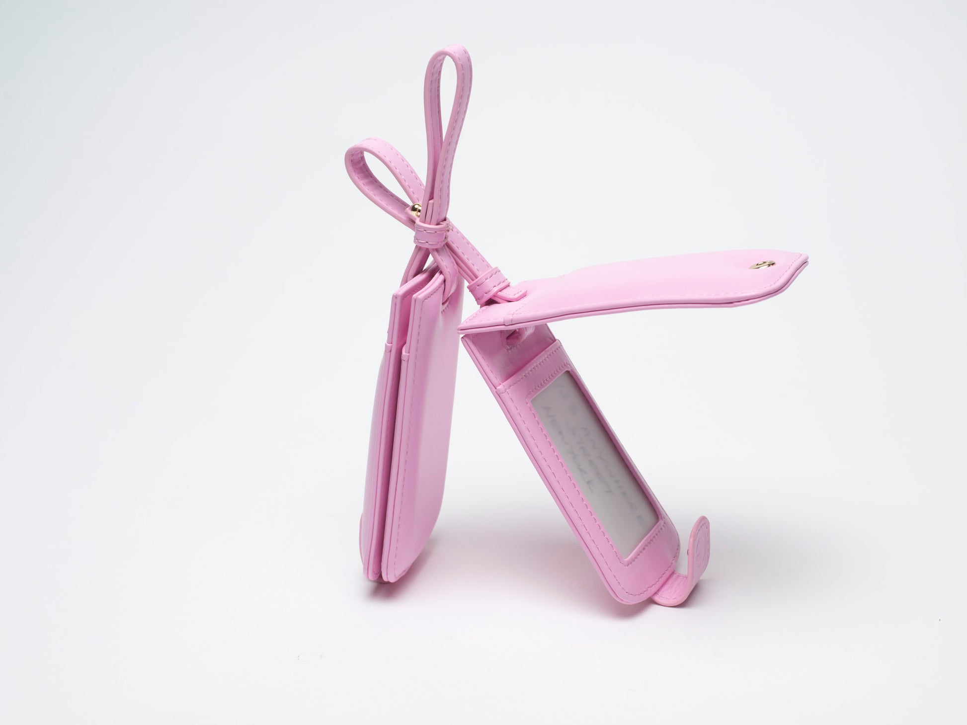 Pink Luggage Travel Tag