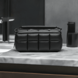 Black HOMEE Medium Makeup Bag - Designer Cosmetic Case - ESTETIKA