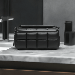 Black HOMEE Medium Makeup Bag - Designer Cosmetic Case - ESTETIKA