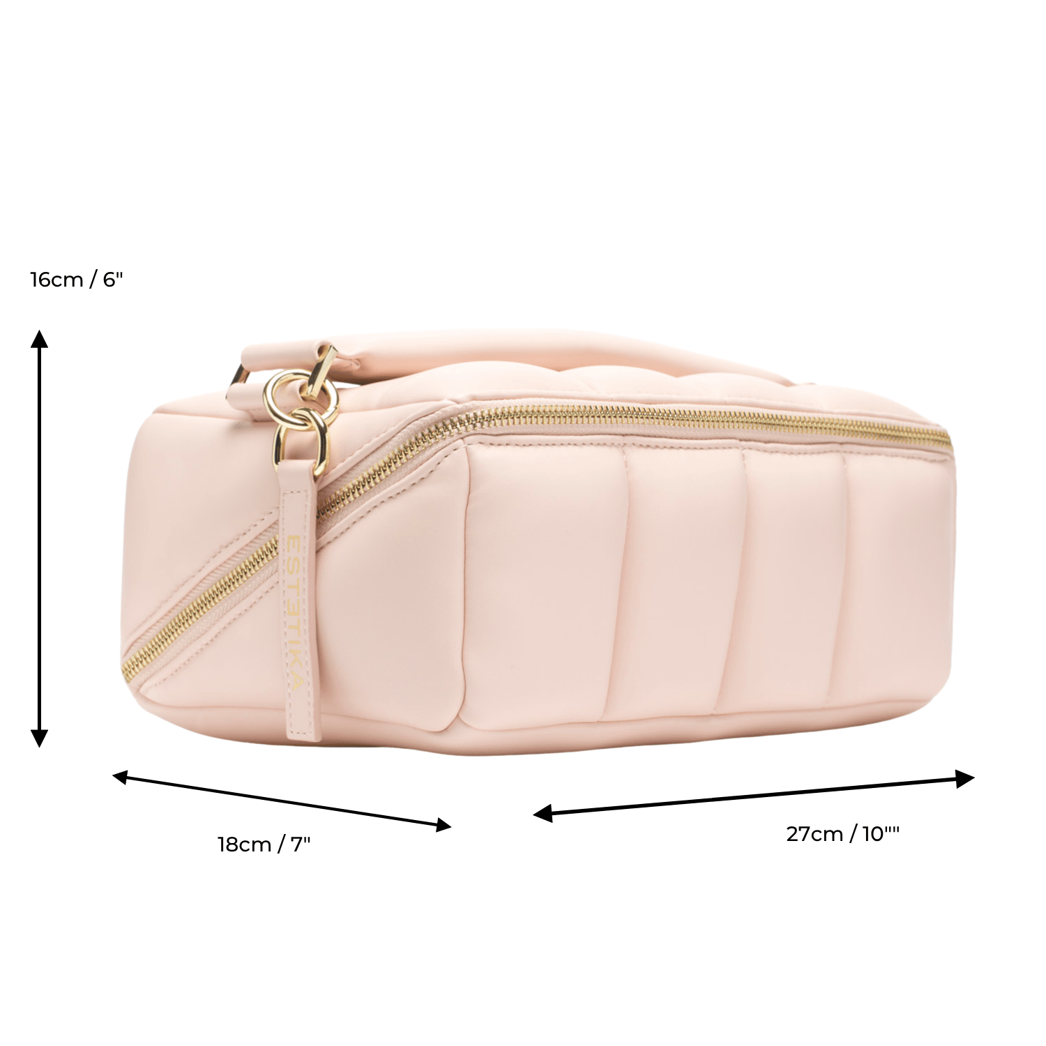 Blush Pink BIGEE Large Beauty Travel Case - ESTETIKA