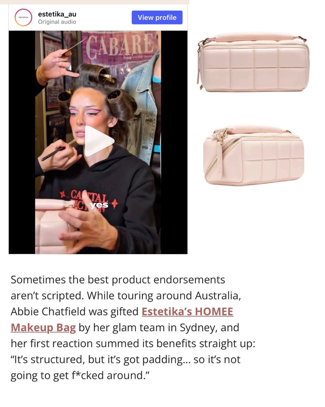 Blush Pink HOMEE Medium Beauty Case - ESTETIKA
