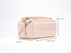 Blush Pink HOMEE Medium Makeup Bag - Designer Cosmetic Case - ESTETIKA