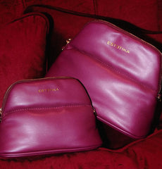 Burgundy MINEE Bundle - Small + Medium Makeup Bag - ESTETIKA