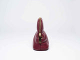 Burgundy MINEE Small Makeup Bag (w d/gold chain) - ESTETIKA