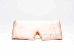 Cooling Blush Pink Silk Wide Eye Mask with Gift Box - ESTETIKA