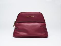MINEE Medium Makeup Bag - Burgundy - ESTETIKA