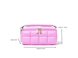 Pink HOMEE Medium Makeup Bag - Designer Cosmetic Case - ESTETIKA