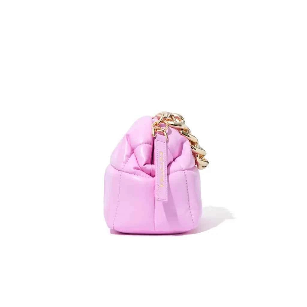 Pink Quilted Makeup Clutch - Luxury Designer Vegan Cosmetic Pouch, The BABEE - ESTETIKA
