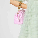 Pink Quilted Makeup Clutch - Luxury Designer Vegan Cosmetic Pouch, The BABEE - ESTETIKA