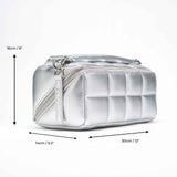 Silver Makeup Bag Set - Stylish Cosmetic Organiser Bundle HOMEE + BIGEE - ESTETIKA