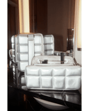Silver Makeup Bag Set - Stylish Cosmetic Organiser Bundle HOMEE + BIGEE - ESTETIKA