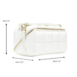 White HOMEE Medium Makeup Bag - Designer Cosmetic Case - ESTETIKA