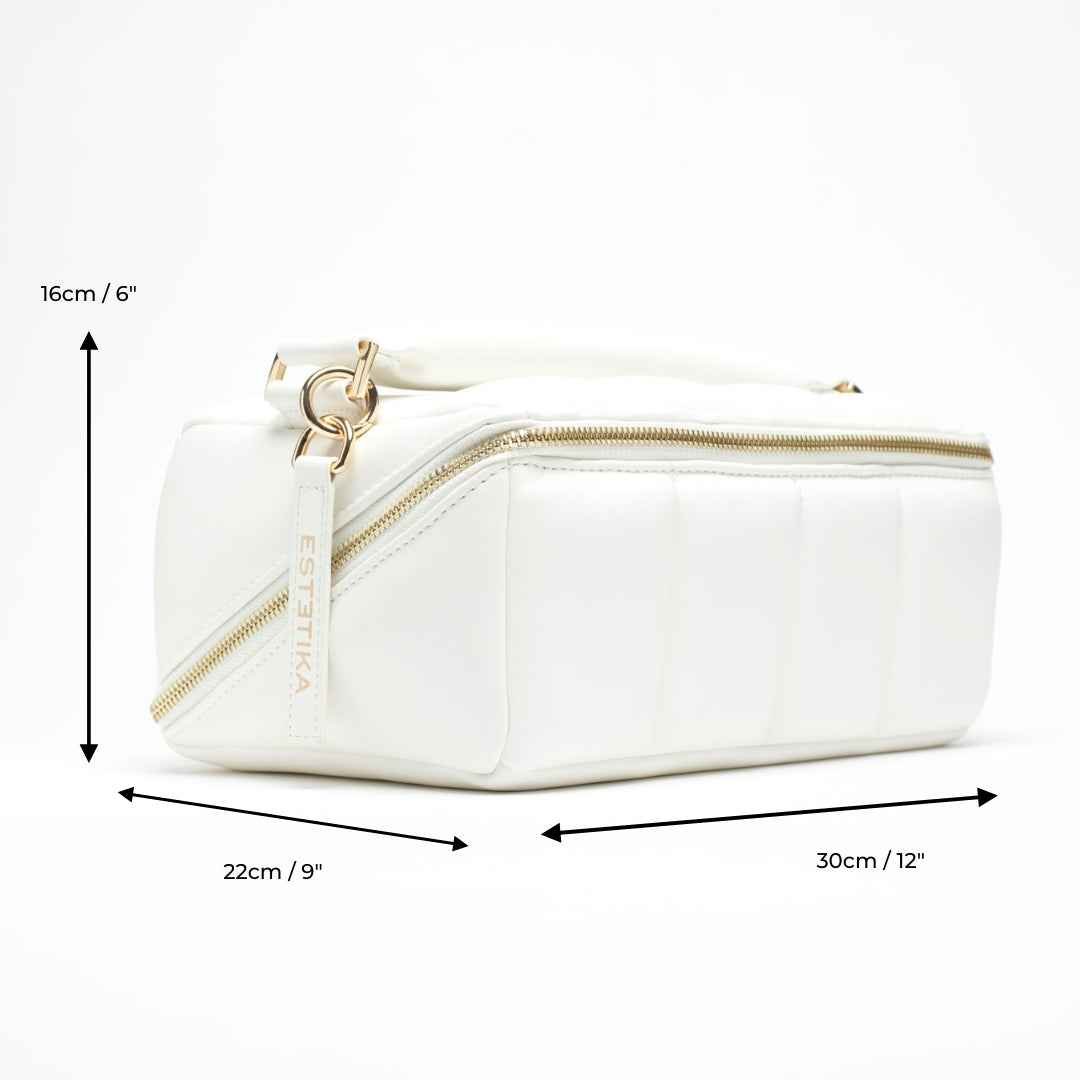 White Makeup Bag Bundle - HOMEE + BIGEE - ESTETIKA