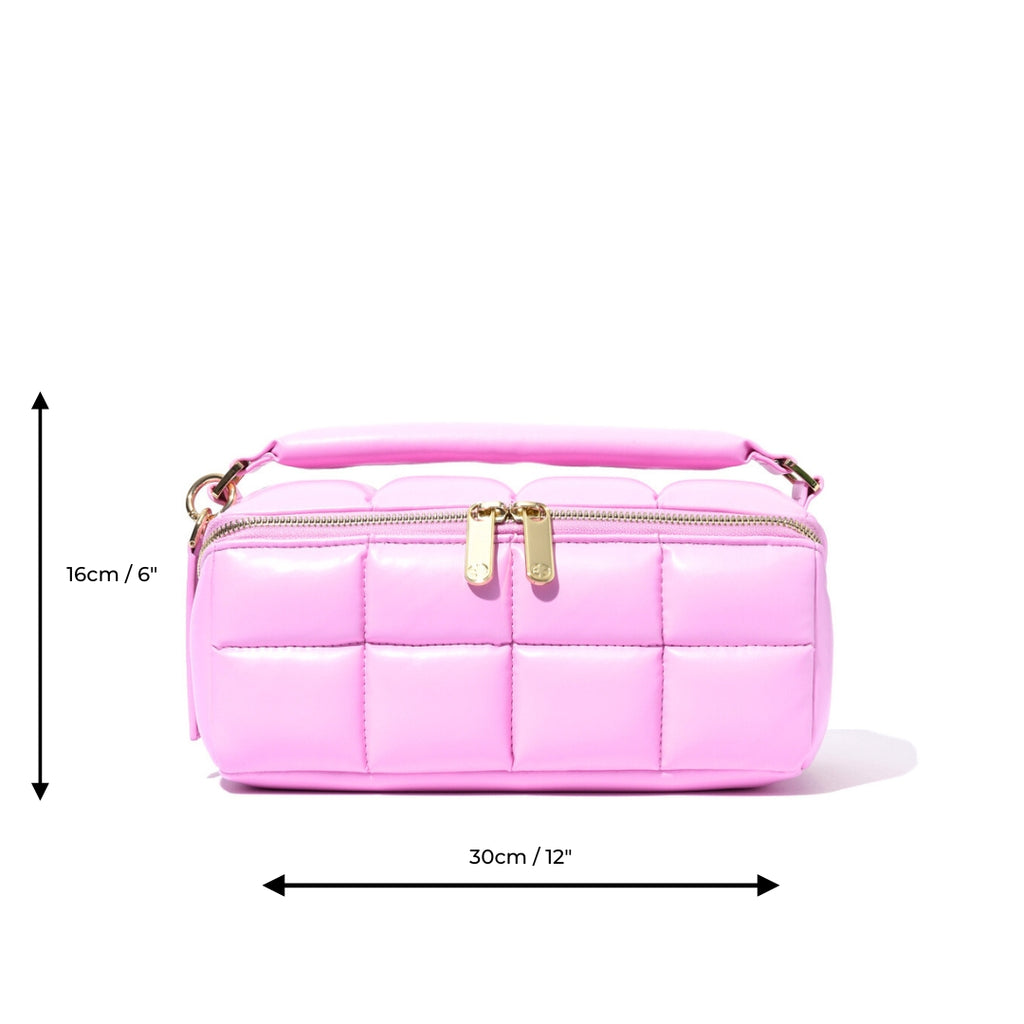 Pink Makeup Bag. Luxury Vegan Cosmetic Case. The HOMEE