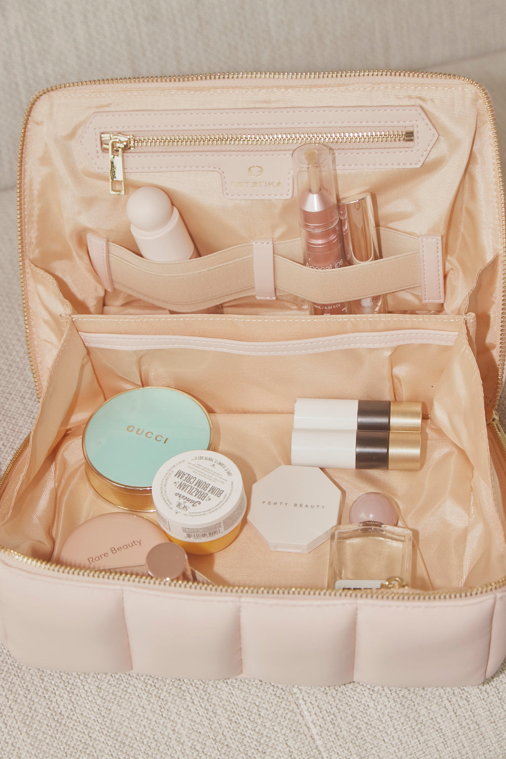 Blush Pink Makeup Bag & Large Travel Beauty Case - The BIGEE