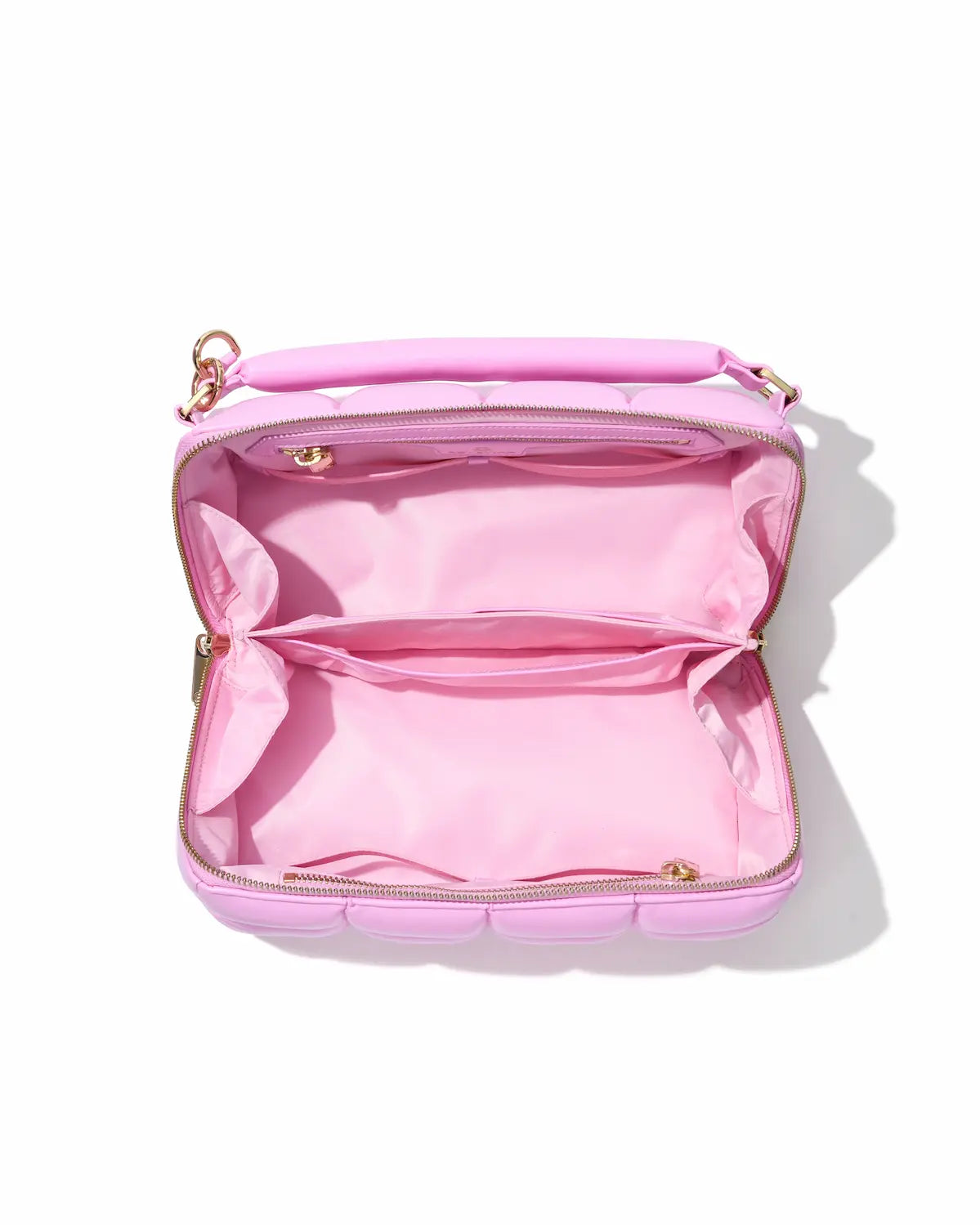 Pink Quilted Makeup Bag. Luxury Vegan Cosmetic Case, The HOMEE - ESTETIKA