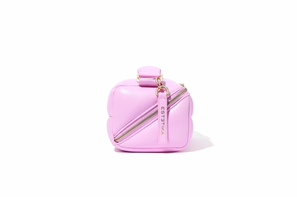 Pink Quilted Makeup Bag. Luxury Vegan Cosmetic Case, The HOMEE - ESTETIKA