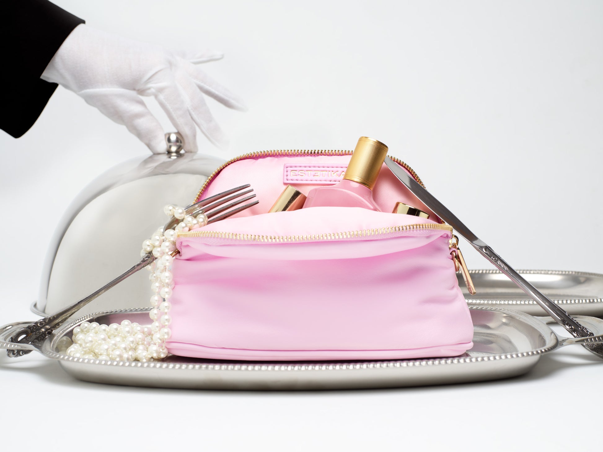 Pink MINEE Small Cosmetic Pouch