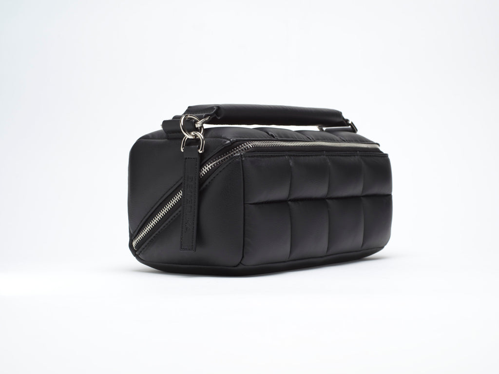 Black Makeup Bag. Luxury Vegan Cosmetic Case. The HOMEE