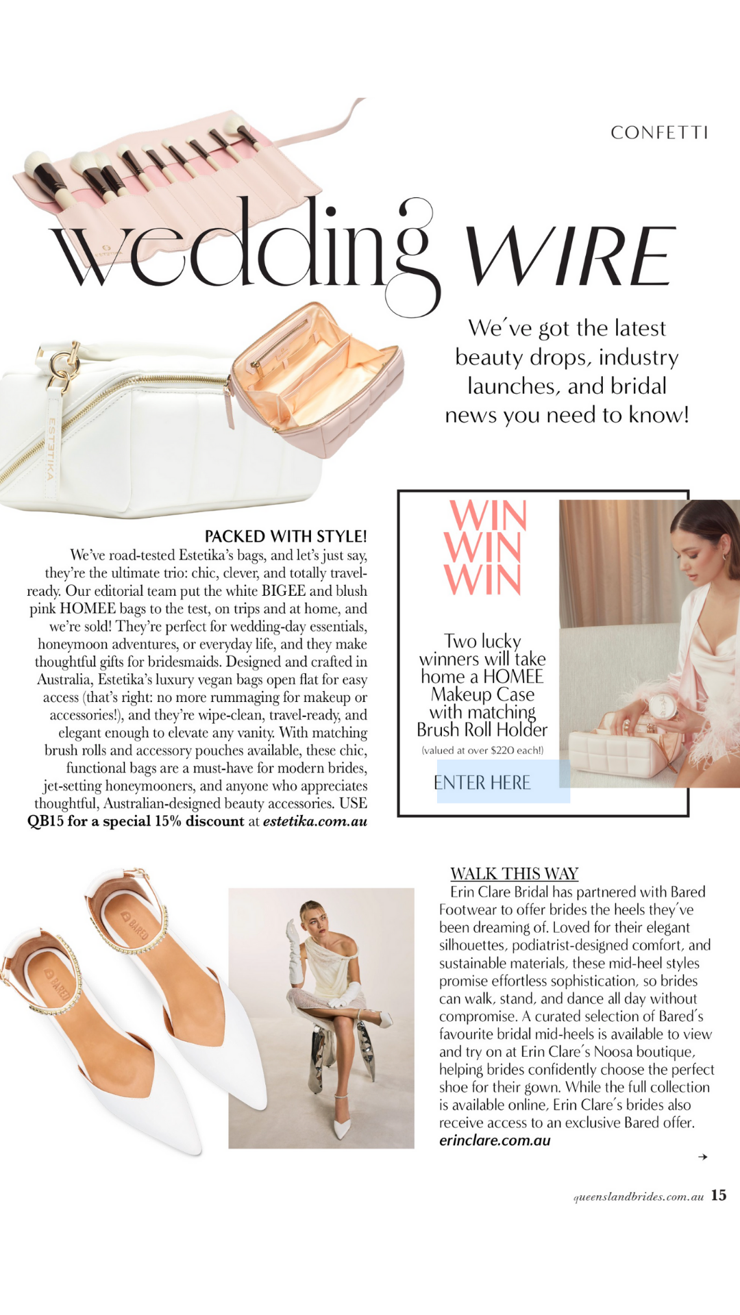 Blush Pink HOMEE Medium Makeup Bag - Designer Cosmetic Case