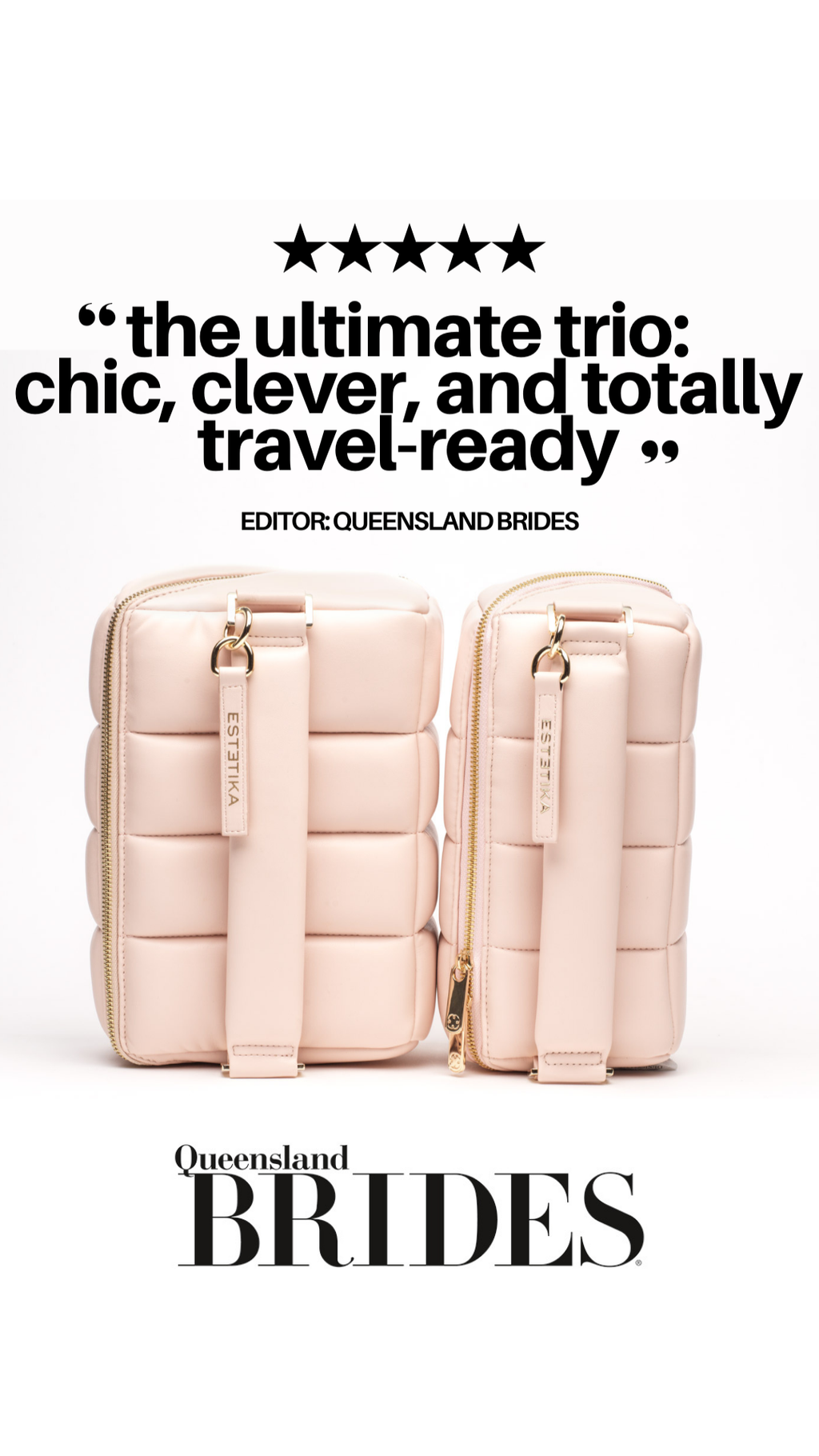 Blush Pink Makeup Bag Bundle - The HOMEE + BIGEE