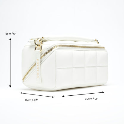 Bridal White Makeup Bag - The HOMEE