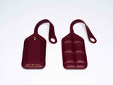 Burgundy Quilted Luggage Tag - ESTETIKA