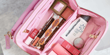 Pink HOMEE Medium Makeup Bag - Designer Cosmetic Case - ESTETIKA
