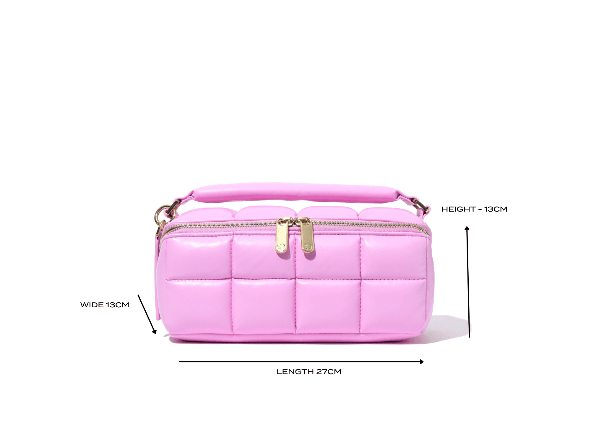 Pink HOMEE Medium Makeup Bag - Designer Cosmetic Case - ESTETIKA