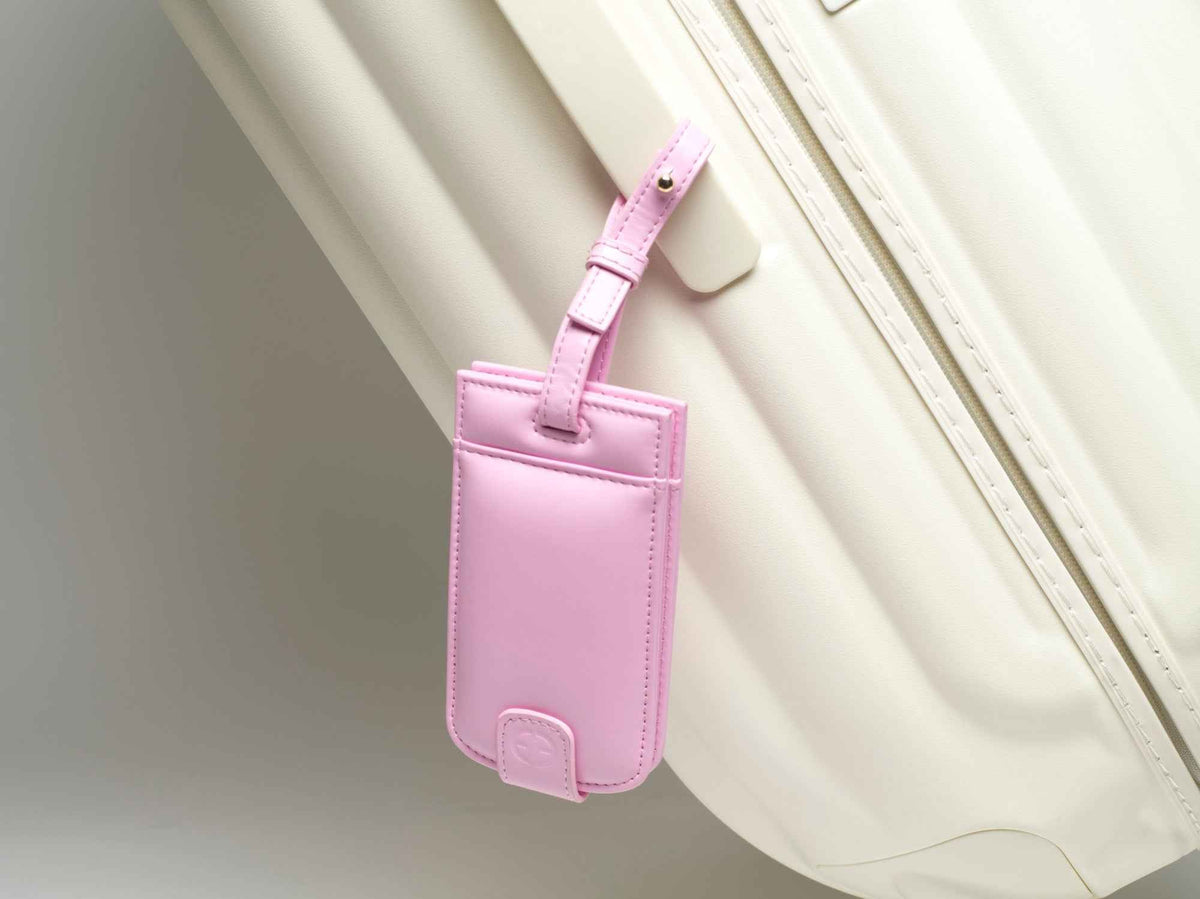 Pink Luggage Tag for Easy Travel Identification - ESTETIKA