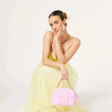 Pink Quilted Makeup Clutch - Luxury Designer Vegan Cosmetic Pouch, The BABEE - ESTETIKA