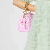 Pink Quilted Makeup Clutch - Luxury Designer Vegan Cosmetic Pouch, The BABEE - ESTETIKA