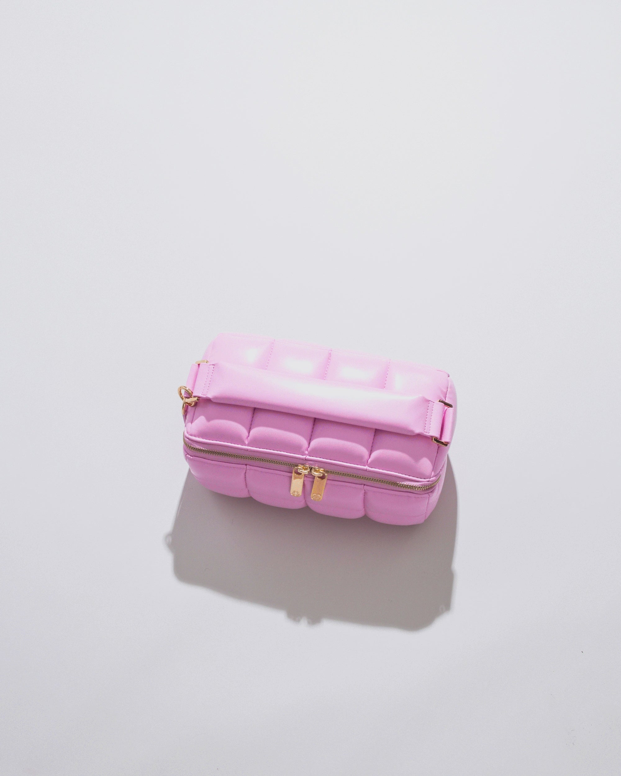 Pink HOMEE Medium Makeup Bag - Designer Cosmetic Case - ESTETIKA