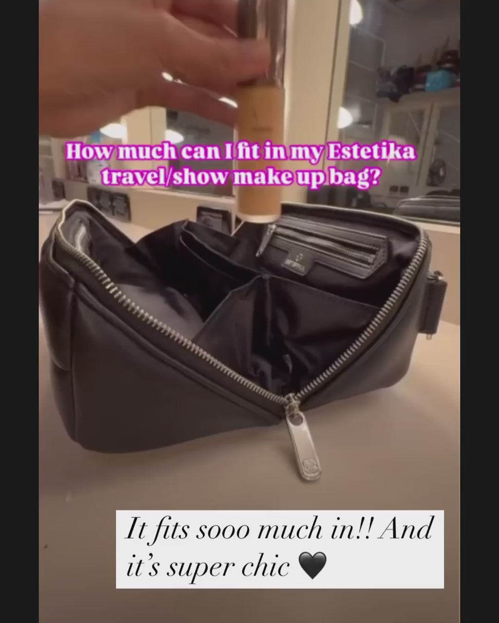 As seen on 👀 the multitalented @vananhofficial 🎤🖤

#makeup #makeupbag #artist #travelling #estetika
