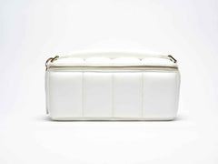 White BIGEE Large Makeup Bag - Designer Cosmetic Case - ESTETIKA